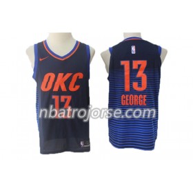 Män Oklahoma City Thunder Tröja Paul George 13 Nike 2017-18 Navy Swingman